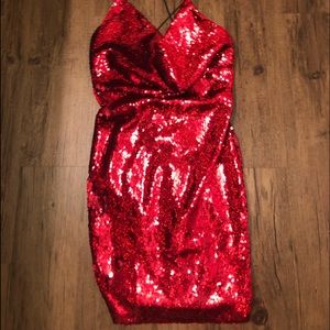 Fashion Nova Dresses - Fashion Nova Red Sequin Dress Fashion Nova Dresses - Fashion Nova Red Sequin Dress